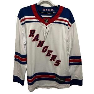 New York Rangers Breakaway Jersey White Fanatics Men's Blank Away New Small
